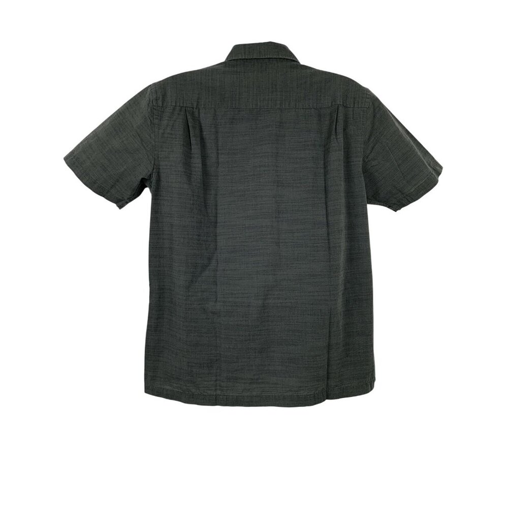 Van Heusen Mens Short Sleeve Button-Up Shirt L/G 16-16.5 Gray Striped - Picture 2 of 9